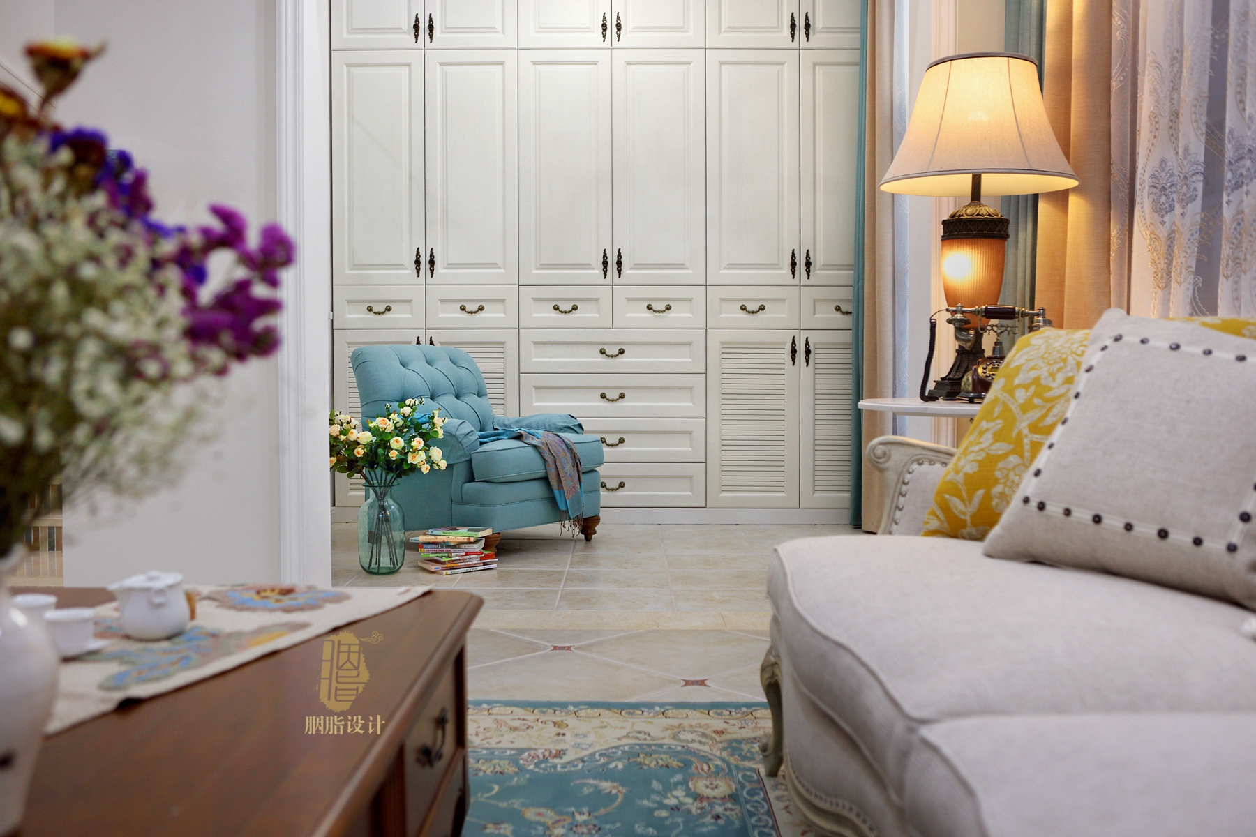 别墅 美式 奢华 胭脂设计 客厅图片来自设计师胭脂在幸福.塞纳湾的分享