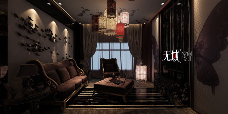 别墅 中式 无域空间 会所设计 装修设计 卧室图片来自无域空间设计刘艺在山东滨州和会所设计方案赏析的分享
