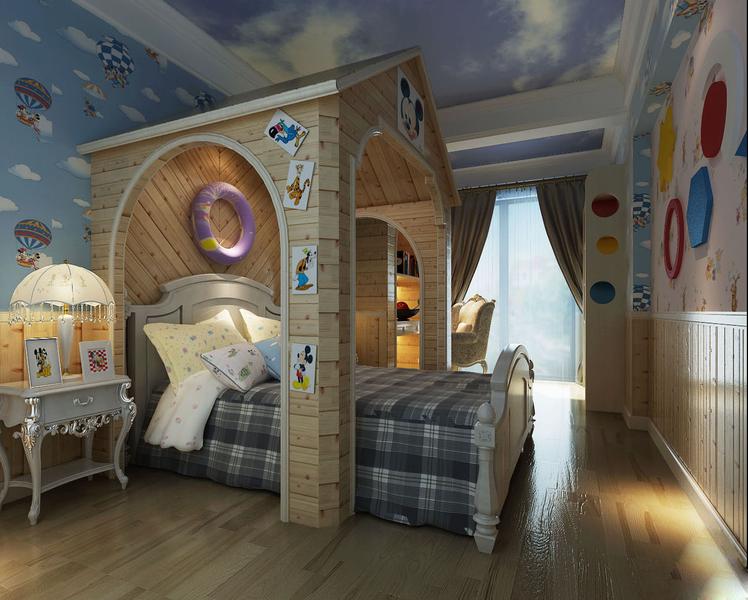 简欧 跃层 卧室图片来自今朝装饰张智慧在简欧固安孔雀城的分享