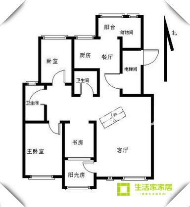 户型图图片来自天津生活家健康整体家装在云锦世家简约风格装修效果案例的分享