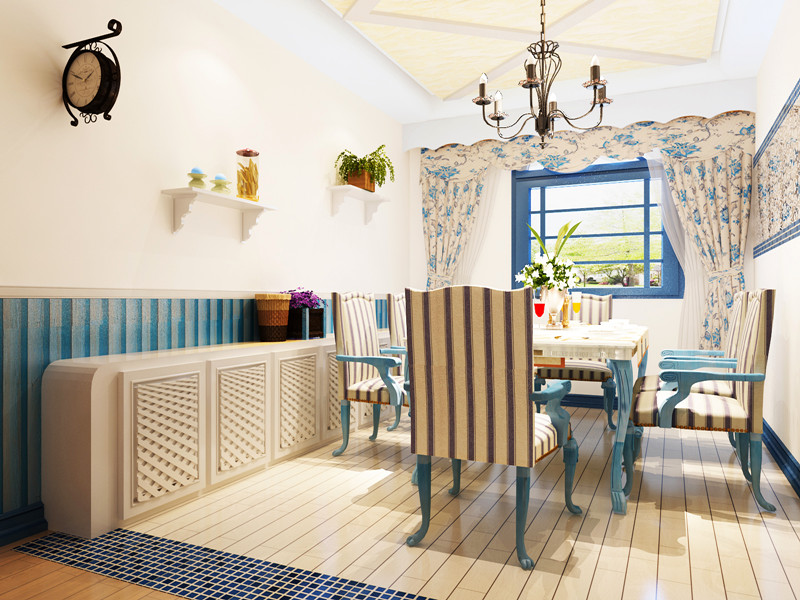 地中海风格 三居室 装修效果图 陕西桐城装 设计方案 餐厅图片来自丁丁艾特米在让我们一起去希腊海滩畅玩吧的分享