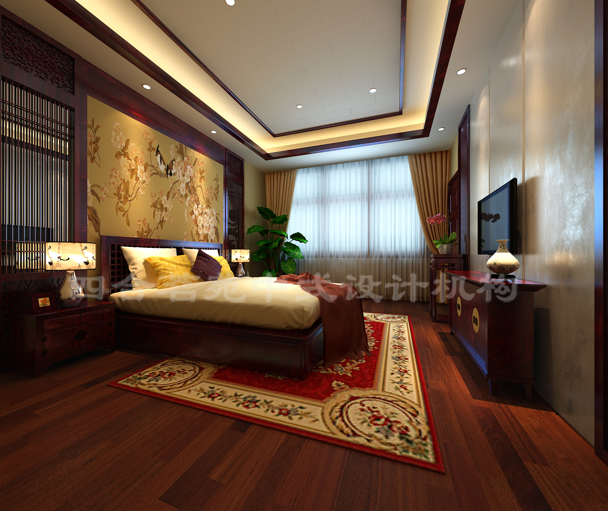 别墅 卧室图片来自四合茗苑中式装修设计机构在四合院设计的分享