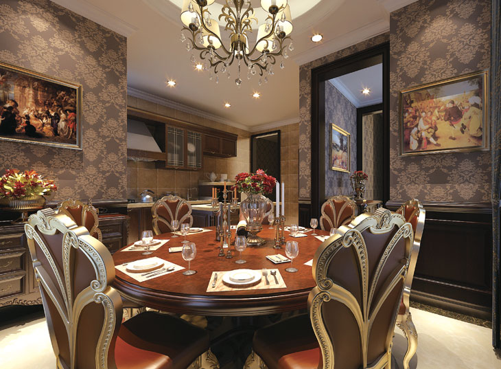 简约 别墅 混搭 餐厅图片来自成都V2装饰在浓情蜜意的世界 美式风格的分享