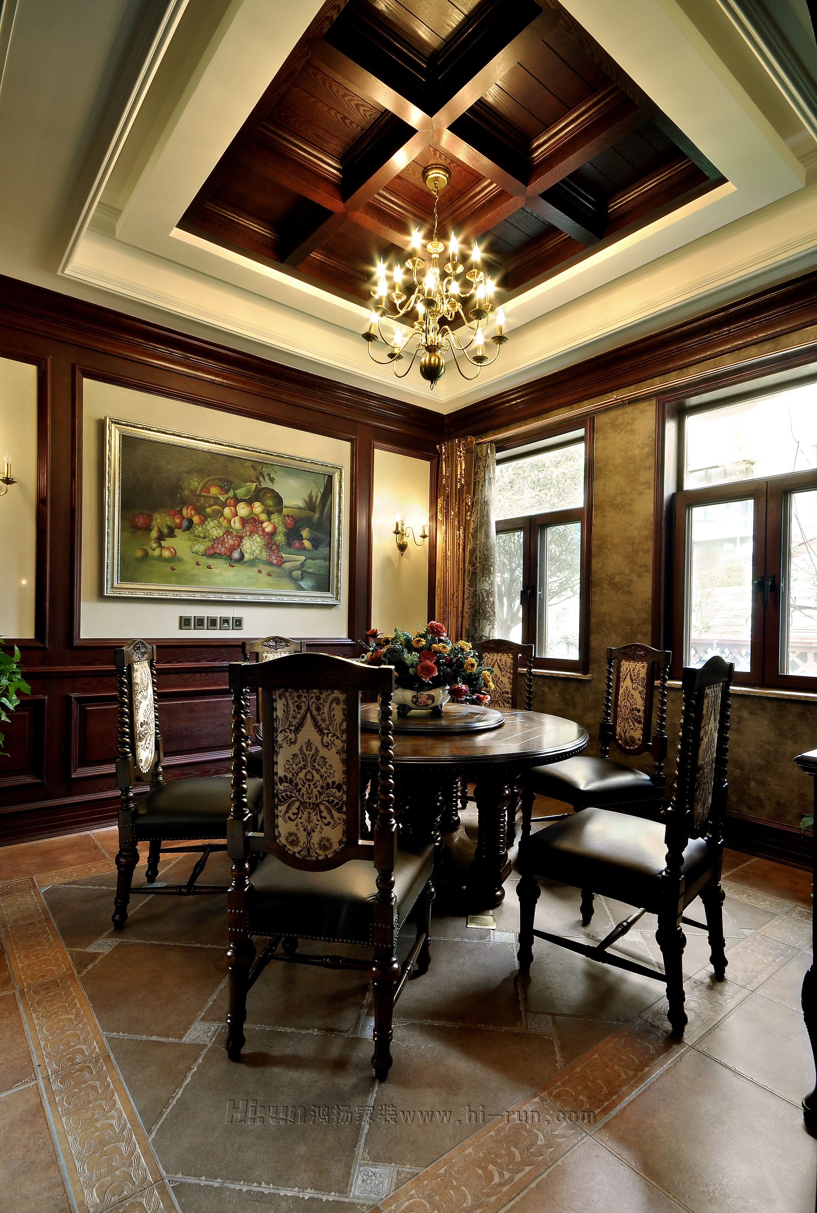 美式 别墅 餐厅图片来自鸿扬家装在金泽园的分享
