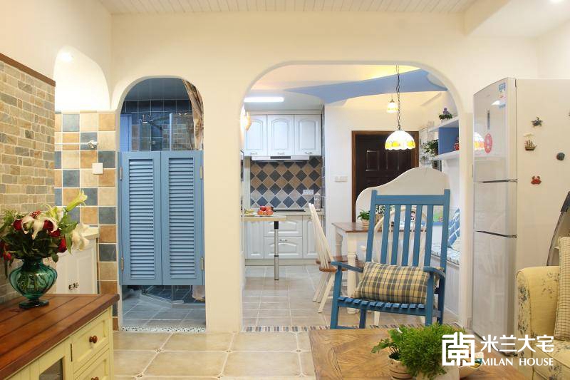 地中海 蓝色 米兰大宅 二居 温馨 烂漫 客厅图片来自米兰大宅设计会所在浪漫地中海的分享