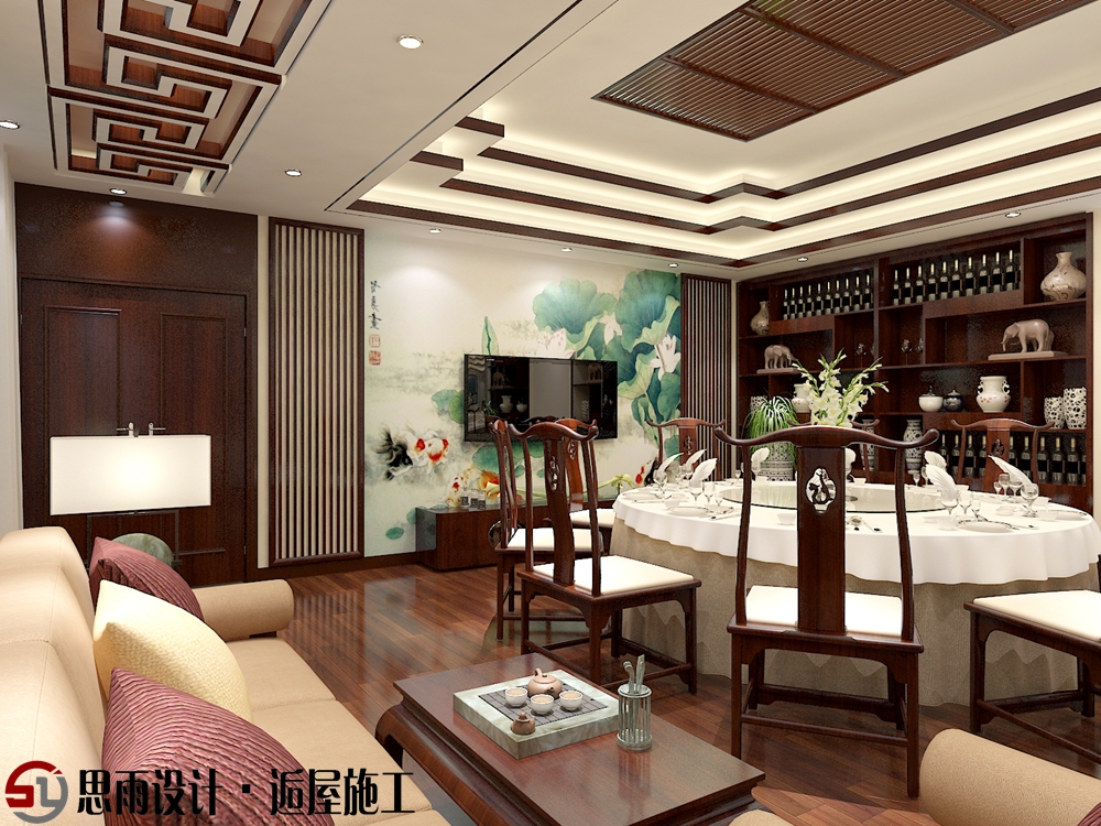 中式 私人会所 餐厅图片来自思雨易居设计-包国俊在《简雅》私人会所1200平中式装修的分享