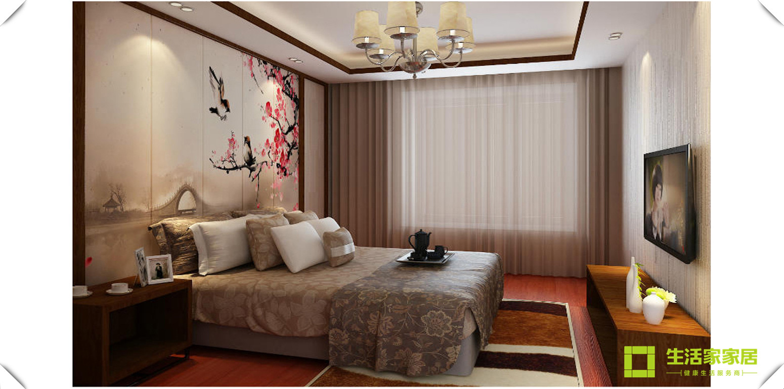 卧室图片来自天津生活家健康整体家装在天房天拖新中式专属团购案例的分享