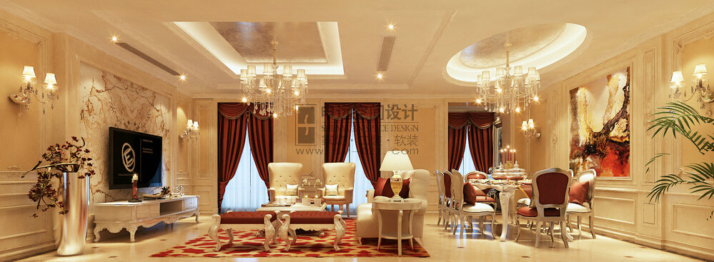 南山雨果 别墅装修 申远设计 欧式 客厅图片来自申远-小申在南山雨果  欧式风的分享