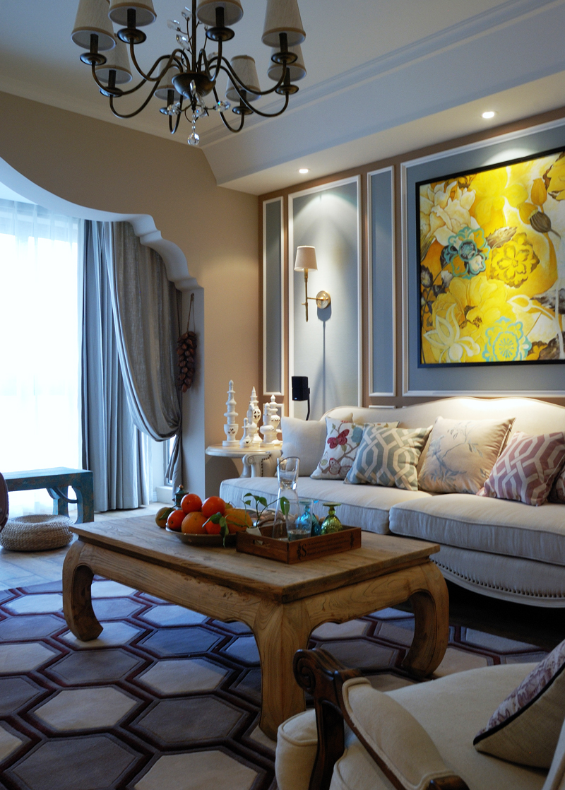 客厅图片来自二十四城装饰重庆分公司在保利江上明珠-4的分享
