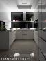跳脱休闲温润的场域调性，厨房改以极简的黑白配色，塑造个性化的现代表情。