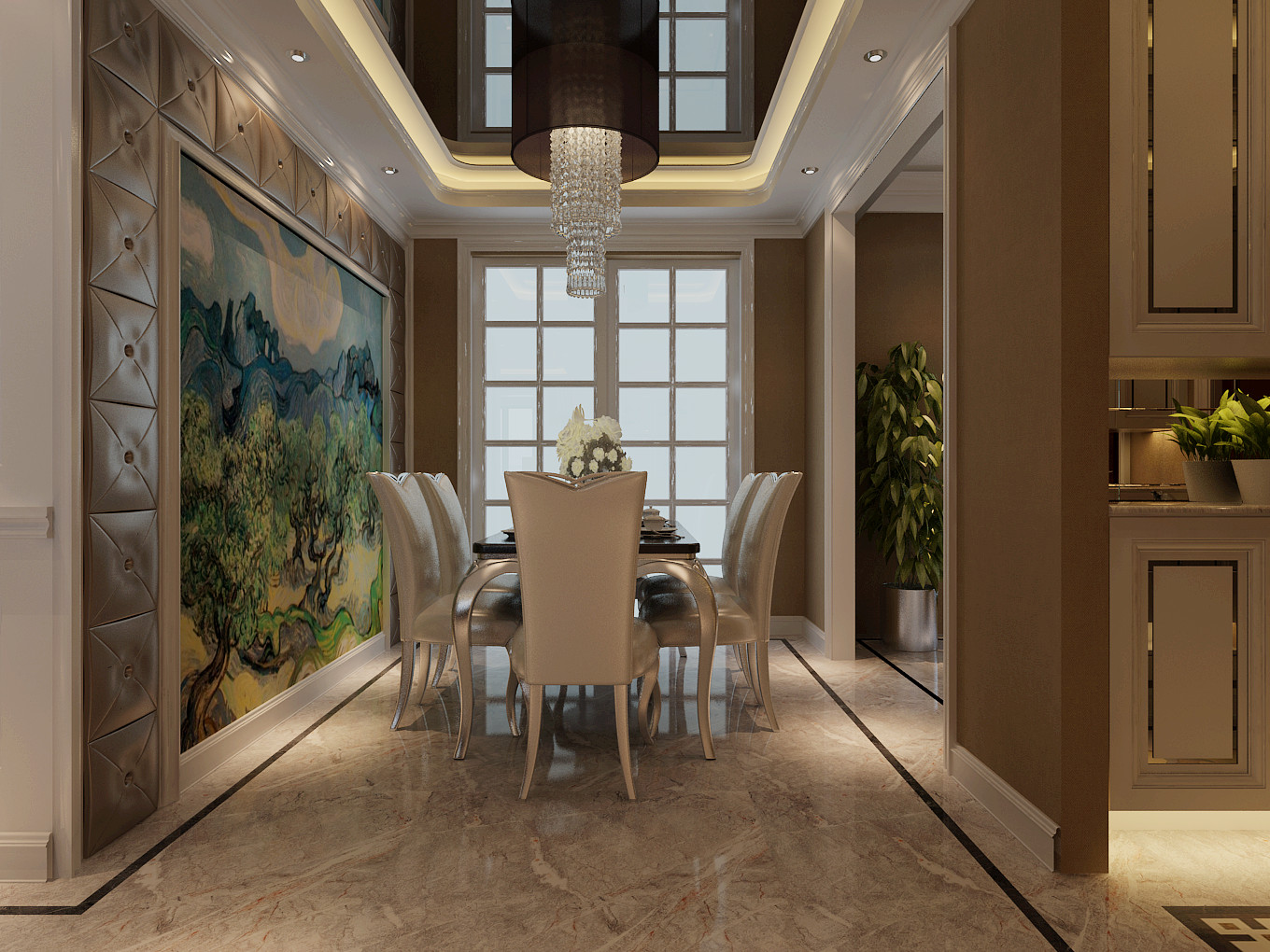 简约 欧式 四居 白领 餐厅 餐厅图片来自上海华埔装饰-laird在永威迎宾府145平简欧风的分享