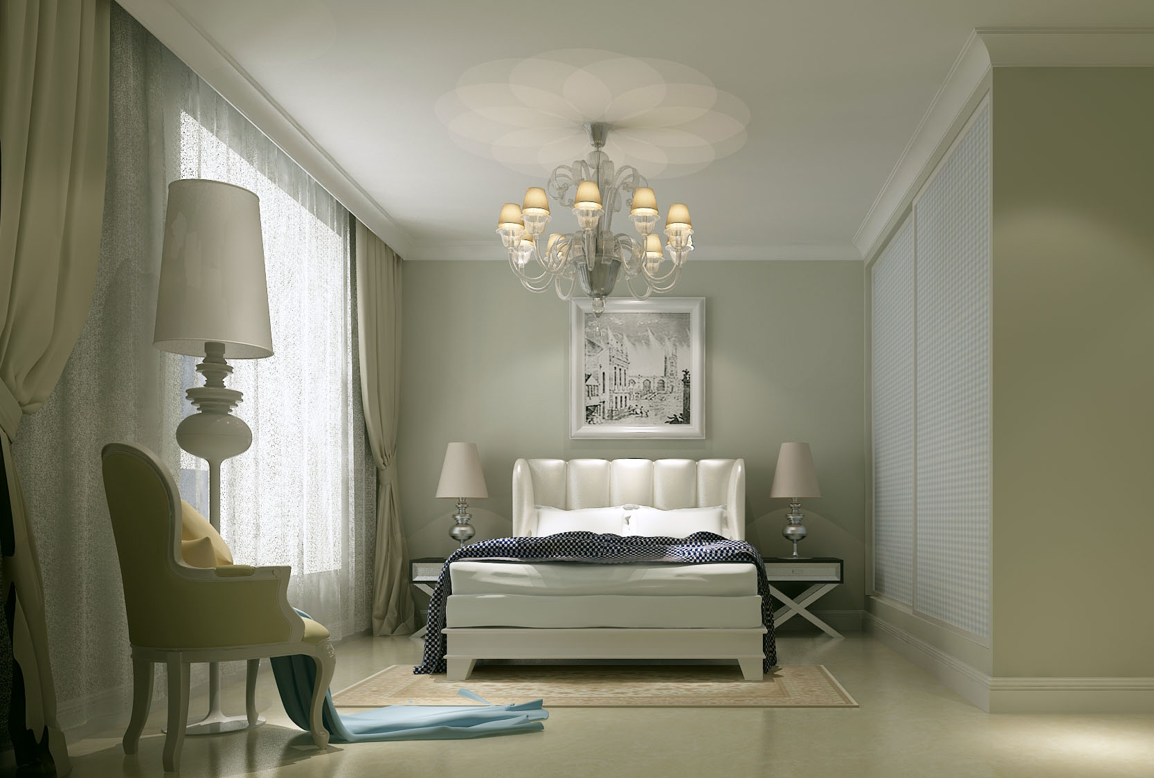 简约 欧式 四居 白领 卧室 卧室图片来自上海华埔装饰-laird在永威迎宾府145平简欧风的分享