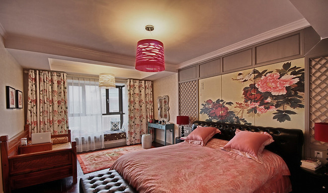卧室图片来自家装大管家在非东方主义 190平新中国风别墅的分享