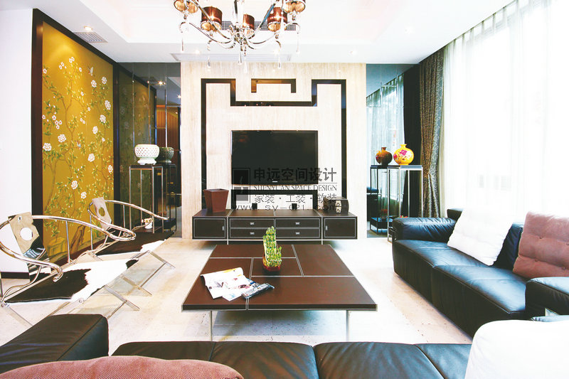 现代风格 别墅 客厅图片来自申远-小申在一品漫城的分享
