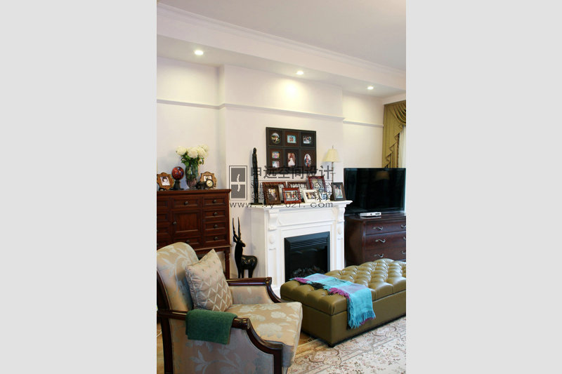 美式风格 别墅 客厅图片来自申远-小申在橡树湾（美式）的分享