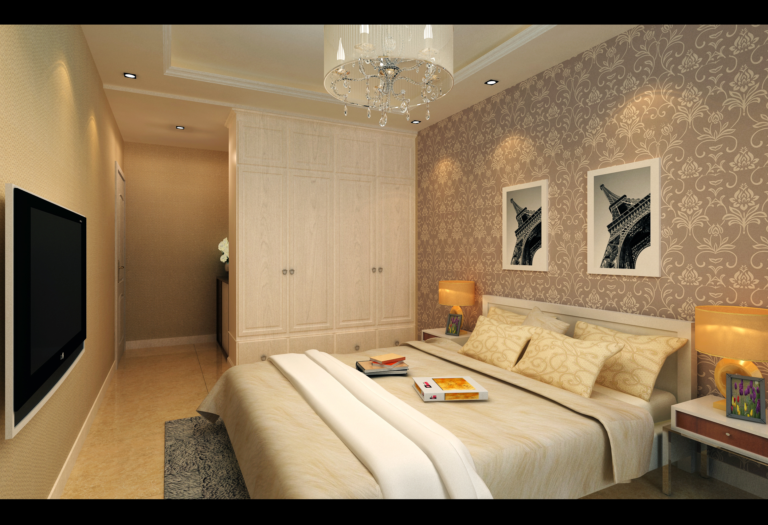 卧室图片来自装家美在佳星园-180平米书香风格的分享