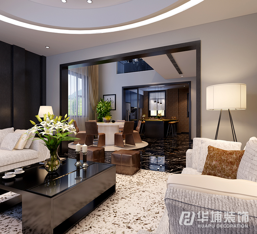 简约 现代 别墅 小资 客厅 客厅图片来自上海华埔装饰-laird在清水苑460平现代简约风的分享