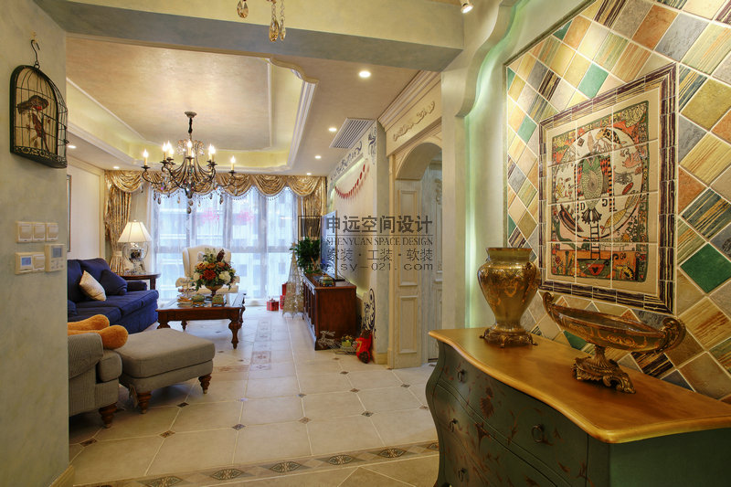 美式风格 平层 客厅图片来自申远-小申在士林华苑的分享