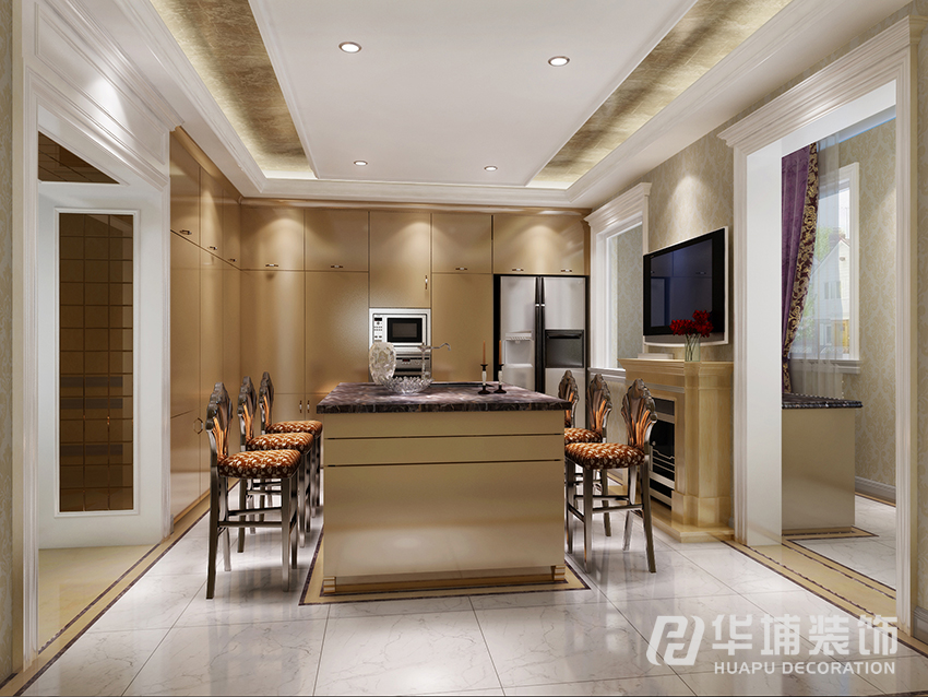 简约 欧式 五居 小资 平层 厨房 厨房图片来自上海华埔装饰-laird在中央特区250平简欧效果图的分享