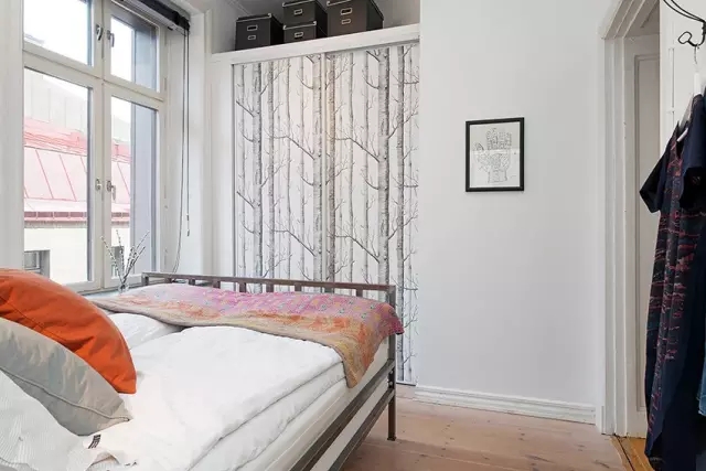 简约 北欧风格 二居 卧室图片来自实创装饰上海公司在40㎡的北欧公寓看起来有60㎡！的分享