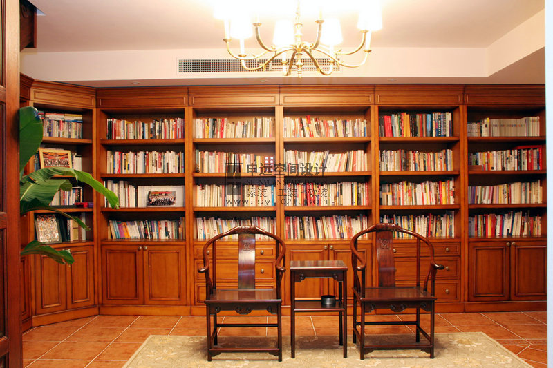 美式风格 别墅 书房图片来自申远-小申在橡树湾（美式）的分享