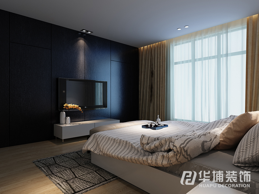 简约 现代 别墅 小资 卧室 卧室图片来自上海华埔装饰-laird在清水苑460平现代简约风的分享