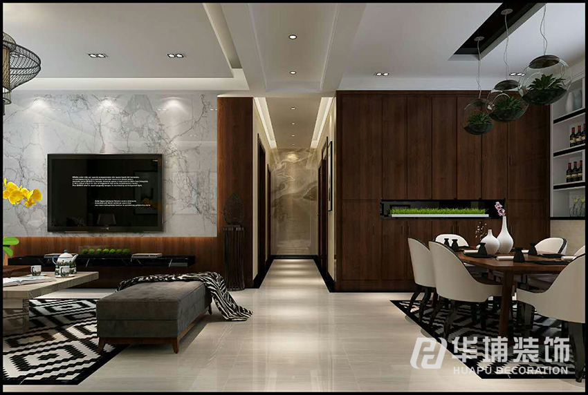 新中式 四居 白领 小资 客厅 客厅图片来自上海华埔装饰-laird在农大家属院170平新中式效果图的分享