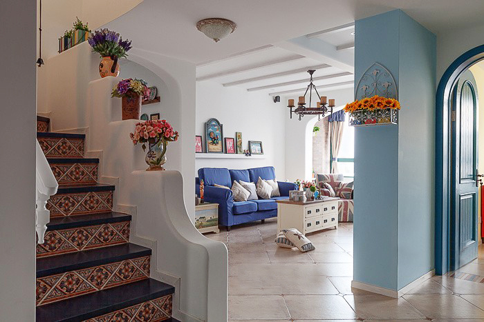 地中海 美家 楼梯图片来自成都丰立装饰工程公司在地中海美家 怦然心动的色彩搭配的分享
