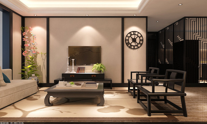 80后 中式 客厅图片来自日升装饰公司在华侨城·天鹅堡163平米中式的分享