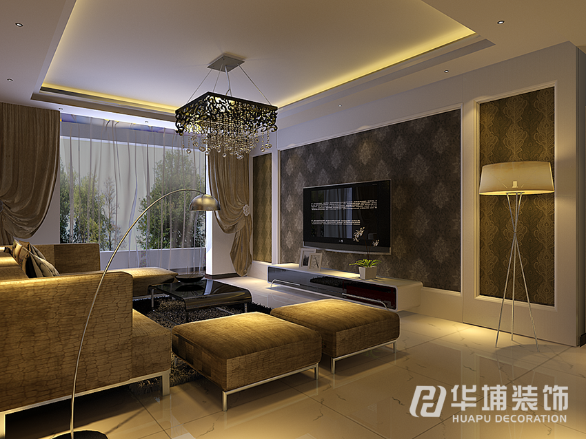 简约 现代 三居 80后 客厅 客厅图片来自上海华埔装饰-laird在中原新城149平现代简约风的分享