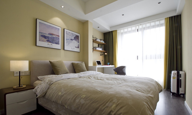 卧室图片来自家装大管家在浪漫满屋 92平现代简约素雅三居的分享