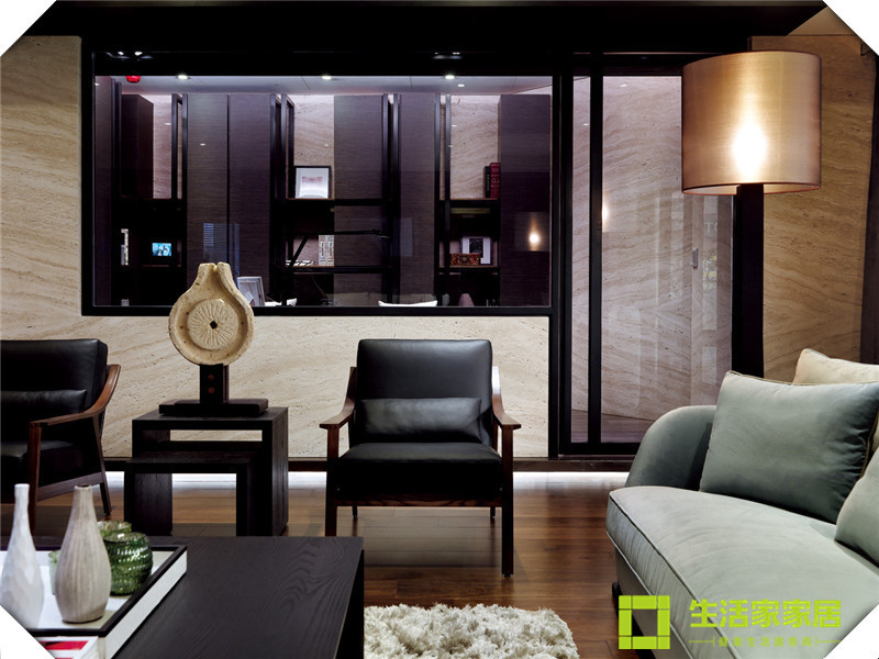 客厅图片来自天津生活家健康整体家装在观锦新中式装修设计案例的分享