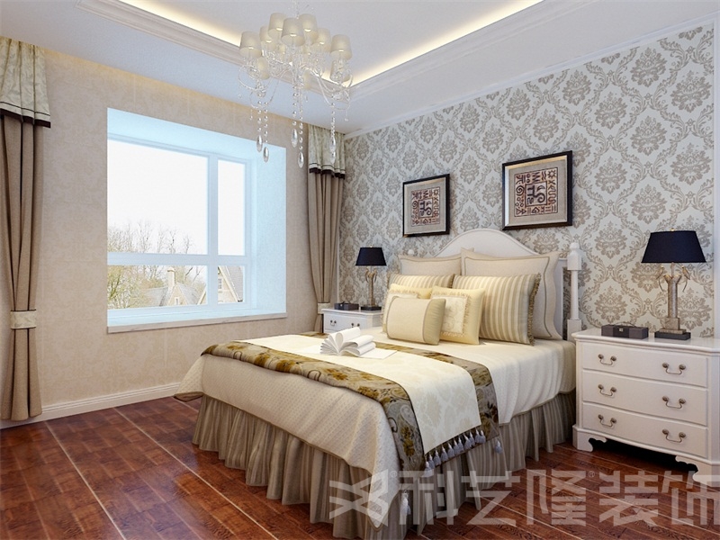 卧室图片来自天津科艺隆装饰在颐贤里-欧式田园风格-130㎡的分享