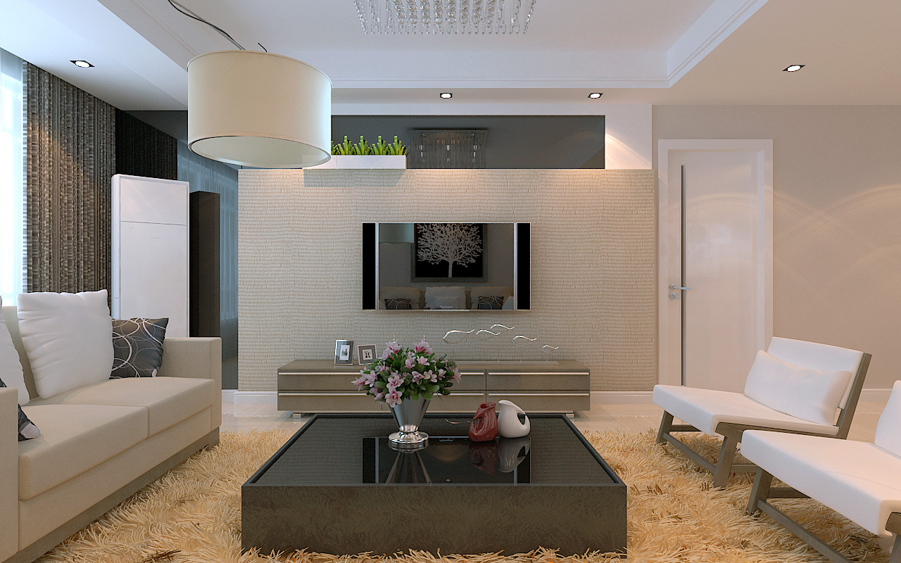 三居 远洋天地 现代风格 客厅图片来自百家设计小刘在远洋天地125平现代风格半包4.6万的分享