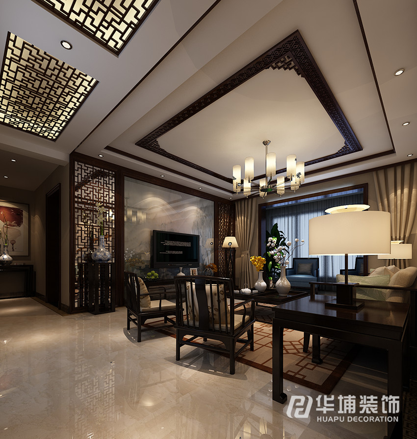 新中式 三居 收纳 80后 走廊 其他图片来自上海华埔装饰-laird在普罗旺世130平新中式效果图的分享