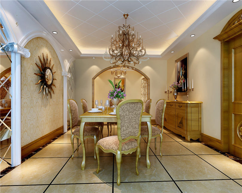 欧式 三居 收纳 白领 小资 80后 餐厅图片来自实创装饰完美家装在宝产综合楼115平欧式风格案例的分享