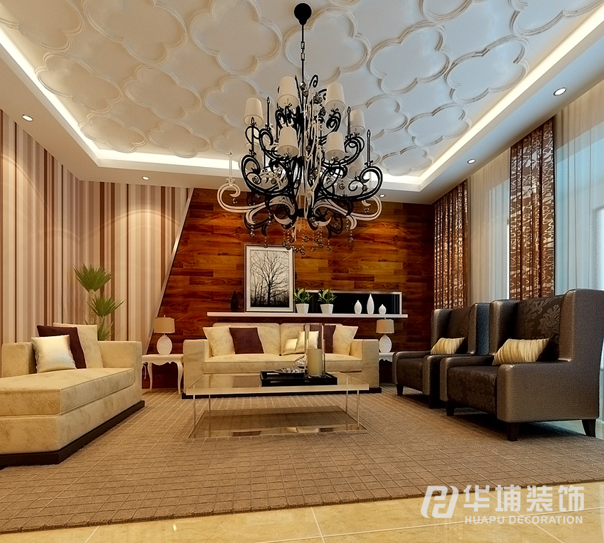 简约 现代 四居 小资 客厅 客厅图片来自上海华埔装饰-laird在森林半岛160平现代简约风的分享
