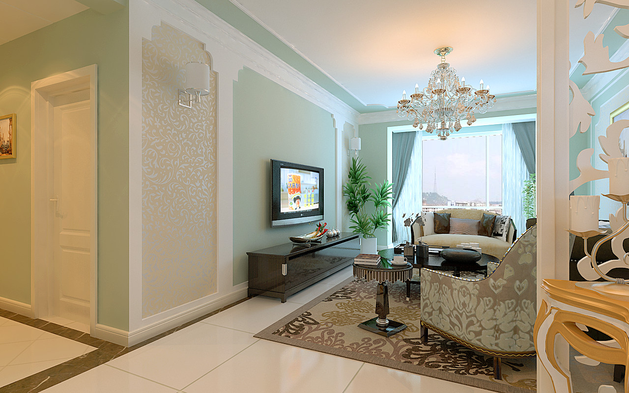 三居 欧式 中海城 客厅图片来自百家设计小刘在中海城塞尚130平欧式风格的分享