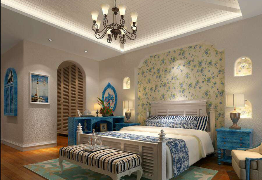 二居 地中海 卧室图片来自优尔佳装饰集团在光明城市 地中海风格的分享