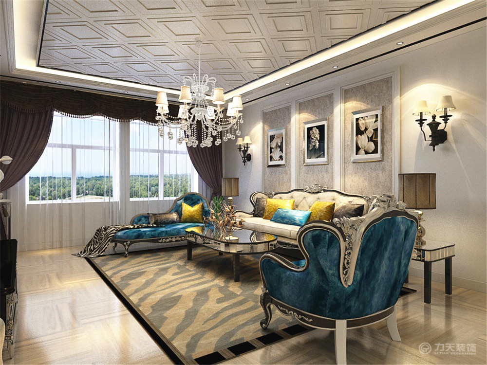 白领 80后 小资 客厅图片来自天津阳光力天建筑装饰在金泰丽湾 - 四居室 - 欧式风格的分享
