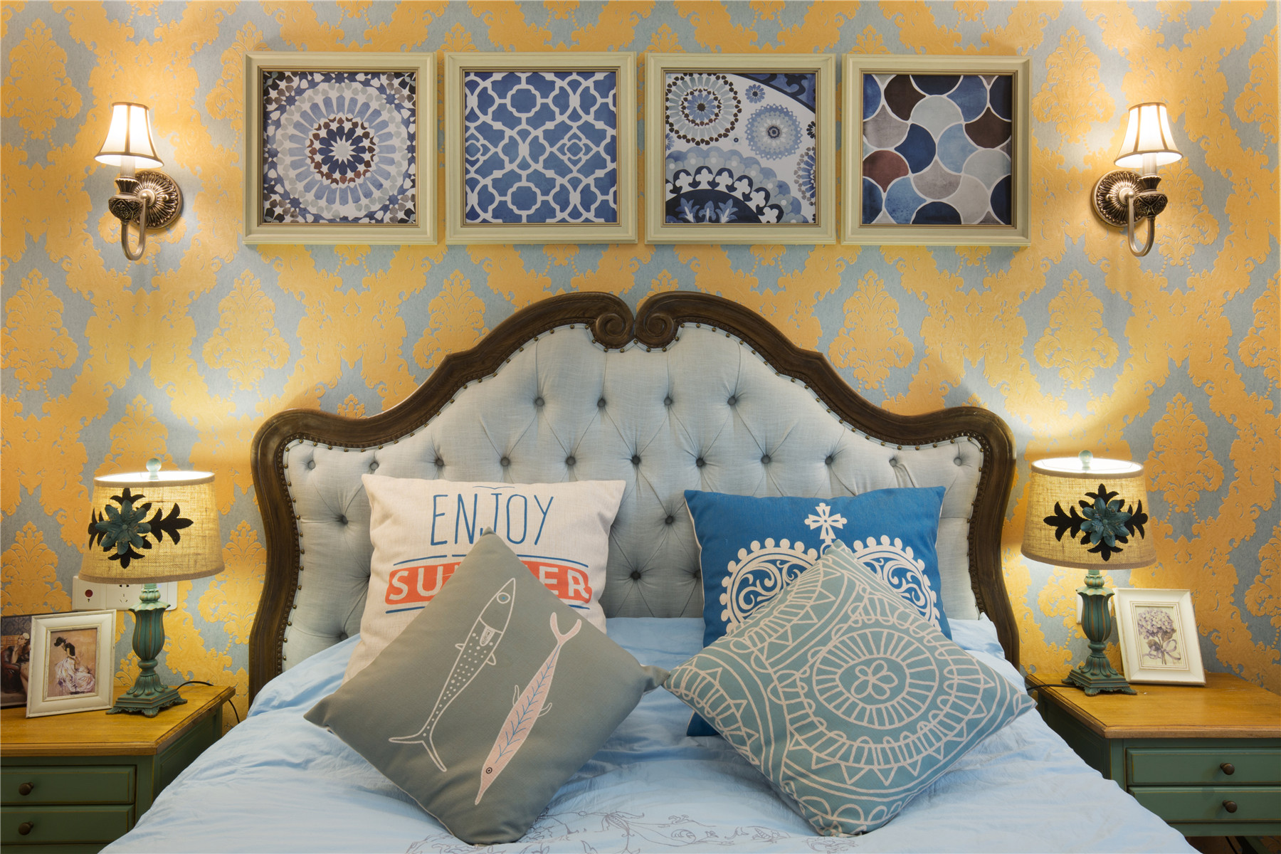 四居 美式 80后 小资 三代同堂 卧室图片来自设计师陈欢在浅蓝深意|七间作品的分享