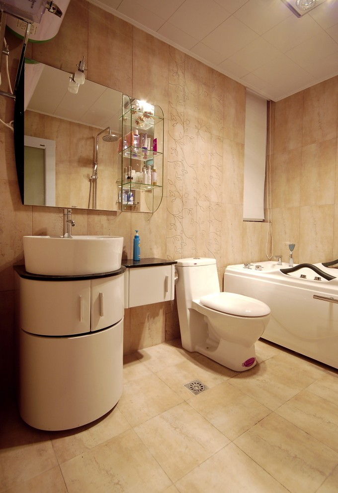 田园 三居 卫生间图片来自北京大成日盛装饰设计在田园 三居室大成装修案例的分享