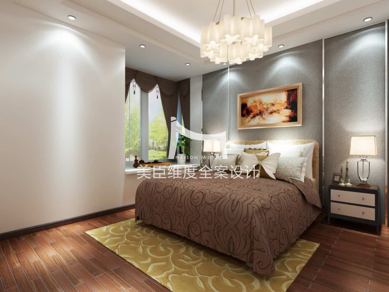 卧室图片来自美臣维度全案设计在华侨城现代简约的分享