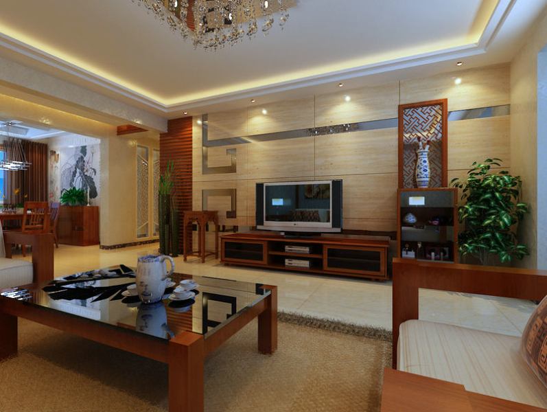 中式 客厅图片来自成都居然之家高端设计中心在中式风格的保利198蔷薇郡的分享