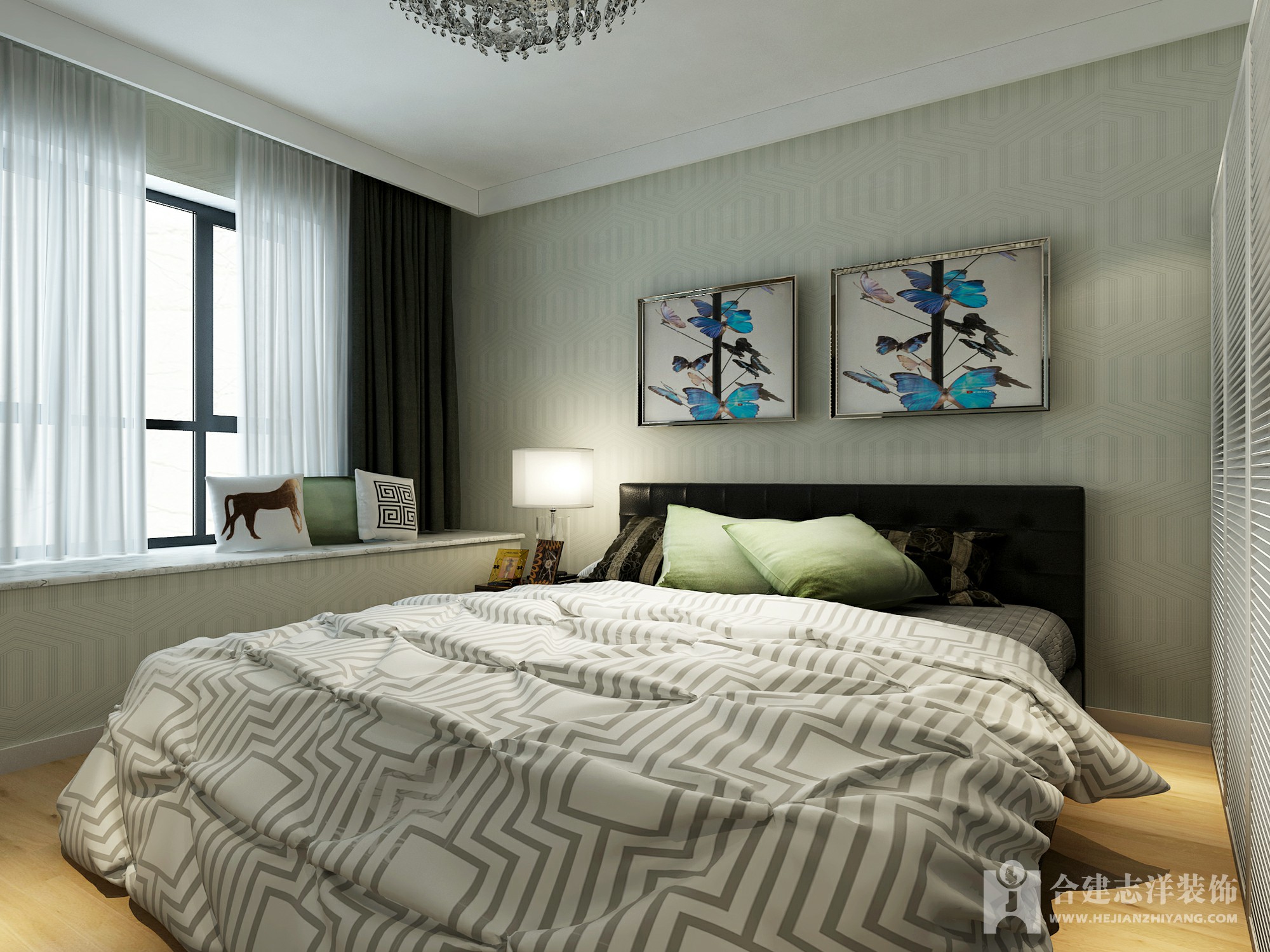 简约 现代 两居 年轻人 卧室图片来自北京合建高东雪在现代格调；两居的分享