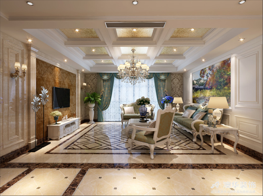 欧式 别墅 客厅图片来自澳华装饰-杨敏在精致细腻欧式风的分享