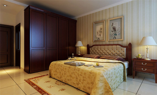 三居 卧室图片来自日升装饰公司在130平三居欧式古典风的分享