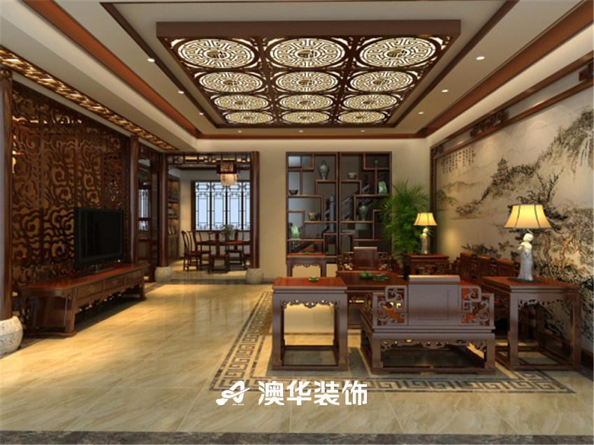 别墅 客厅图片来自澳华装饰-杨婷在中式风格的分享
