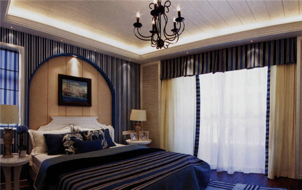 三居 地中海 卧室图片来自日升装饰公司在130平三居地中海风的分享