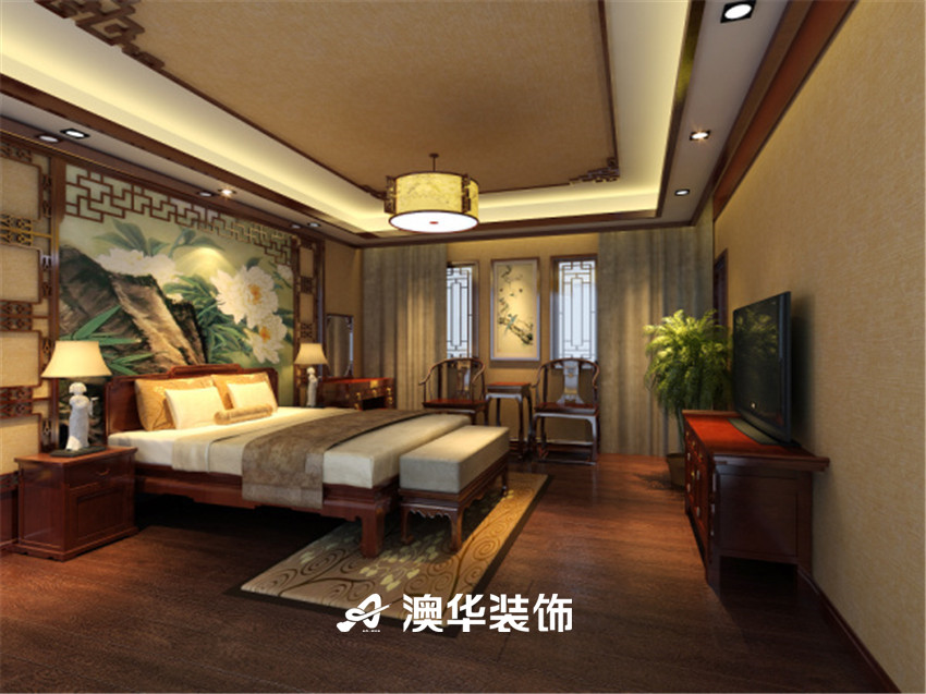 别墅 卧室图片来自澳华装饰-杨婷在中式风格的分享